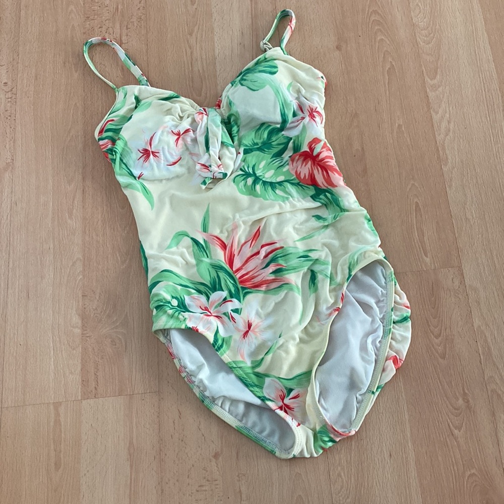 80s Christina floral small bathing suit